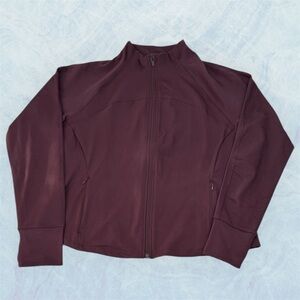NWOT Danskin Burgundy Athletic Full Zip Sweater sz L